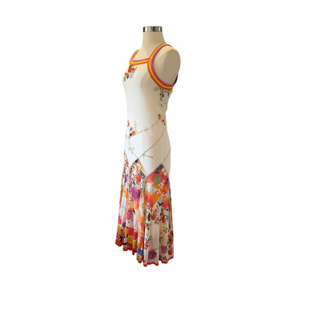 Rare Didier Parakian Paris Art Print Handkerchief Hem Dress Y2K - Picture 3 of 7